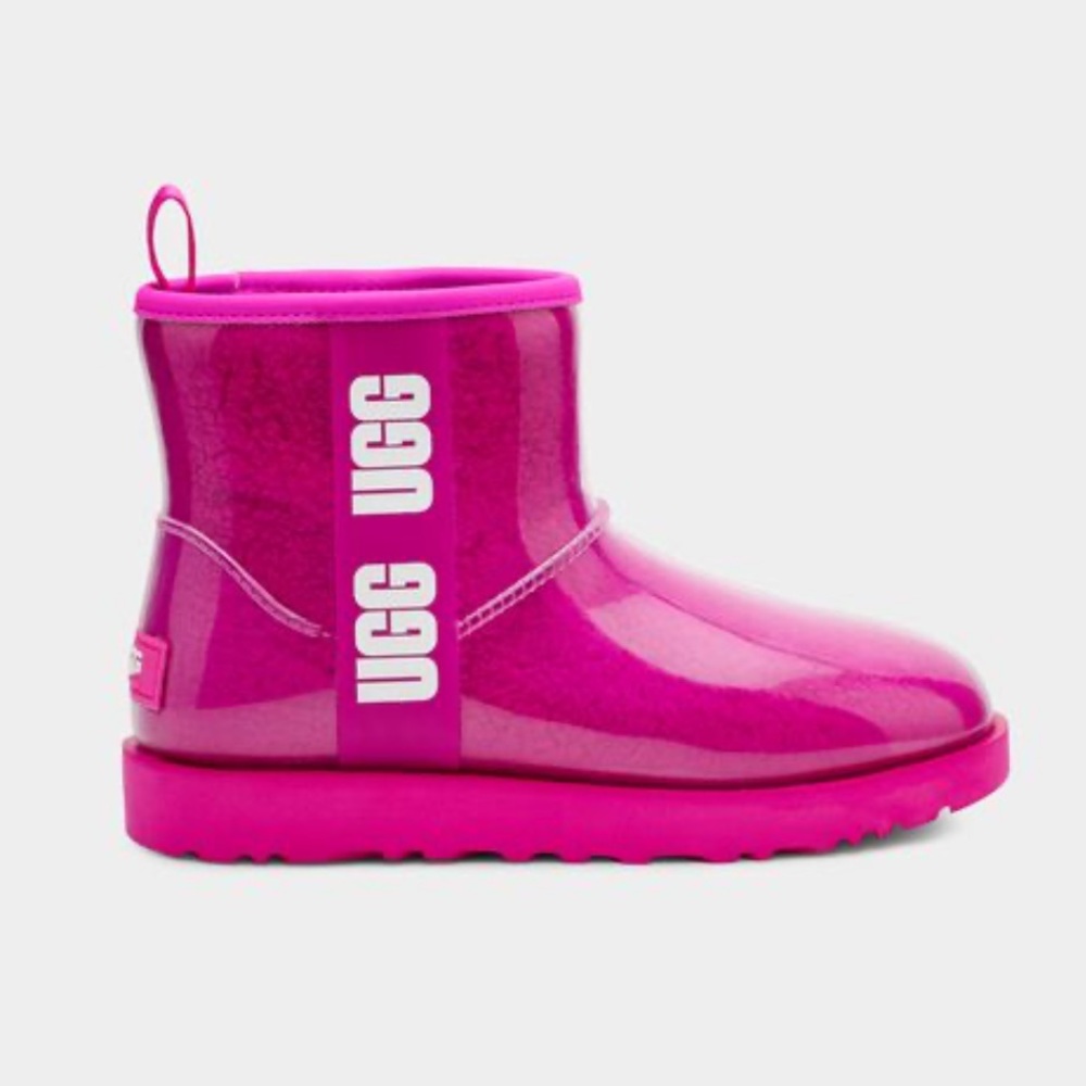 UGG pink rain boots, size 6 women’s
